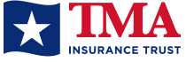 TMA Insurance Trust logo with red and blue text and white star in blue rectangle.